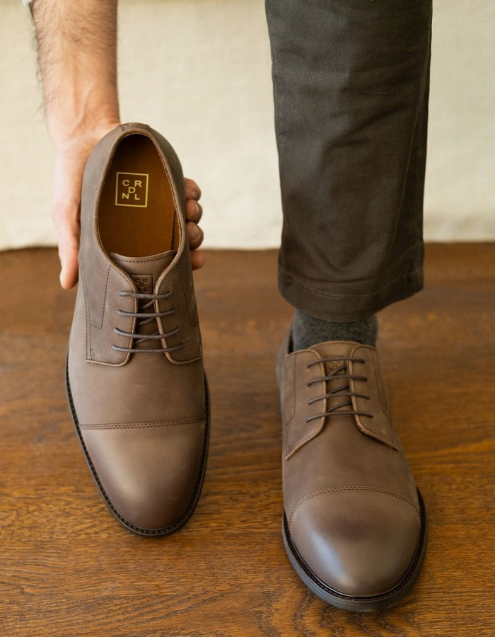 ZAPATOS HOMBRE CUERO BARKER-0-33 CAFÉ