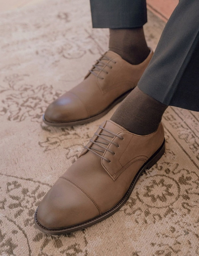 ZAPATOS HOMBRE CUERO BARKER-0-33 CAFÉ