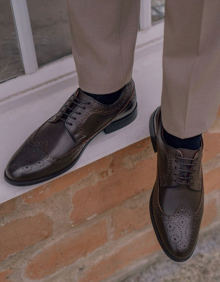 ZAPATOS HOMBRE CUERO BARNET-0-01 CAFÉ