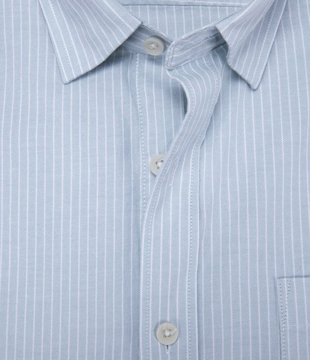 Camisa Hombre Oxford Regent M/Larga Rayas Verde