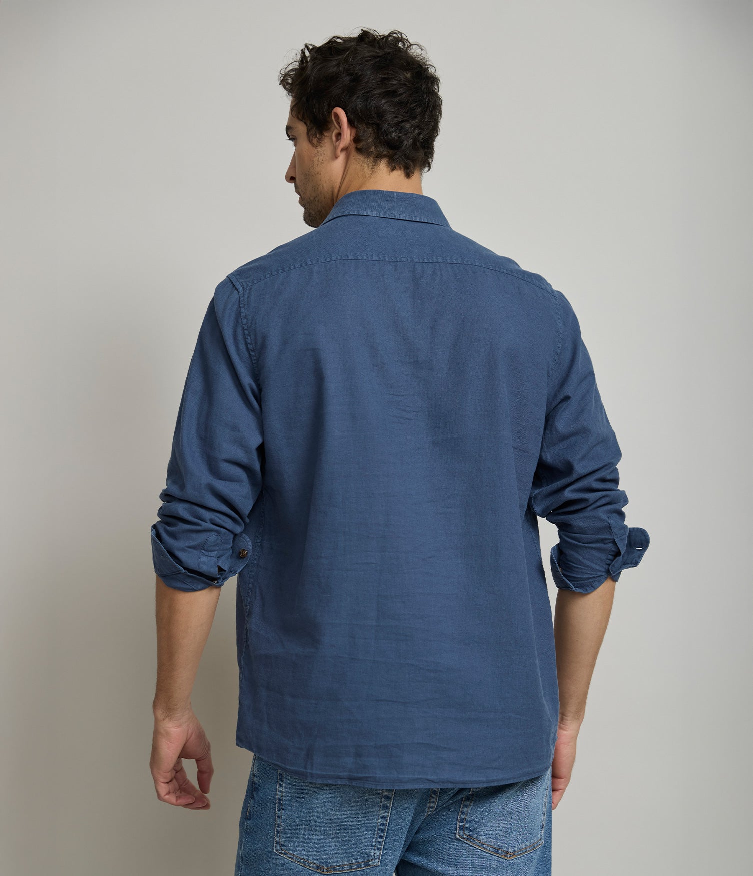 Camisa Hombre Silven M/Larga Azul