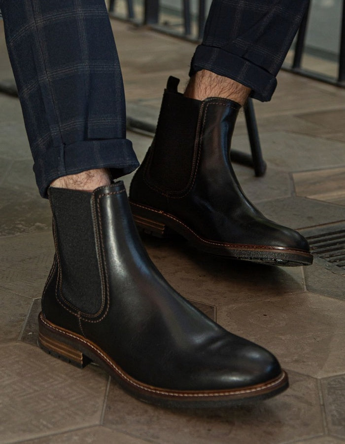BULLBOXER BOTINES HOMBRE CHELSEA CUERO HAREN-6-59 NEGRO