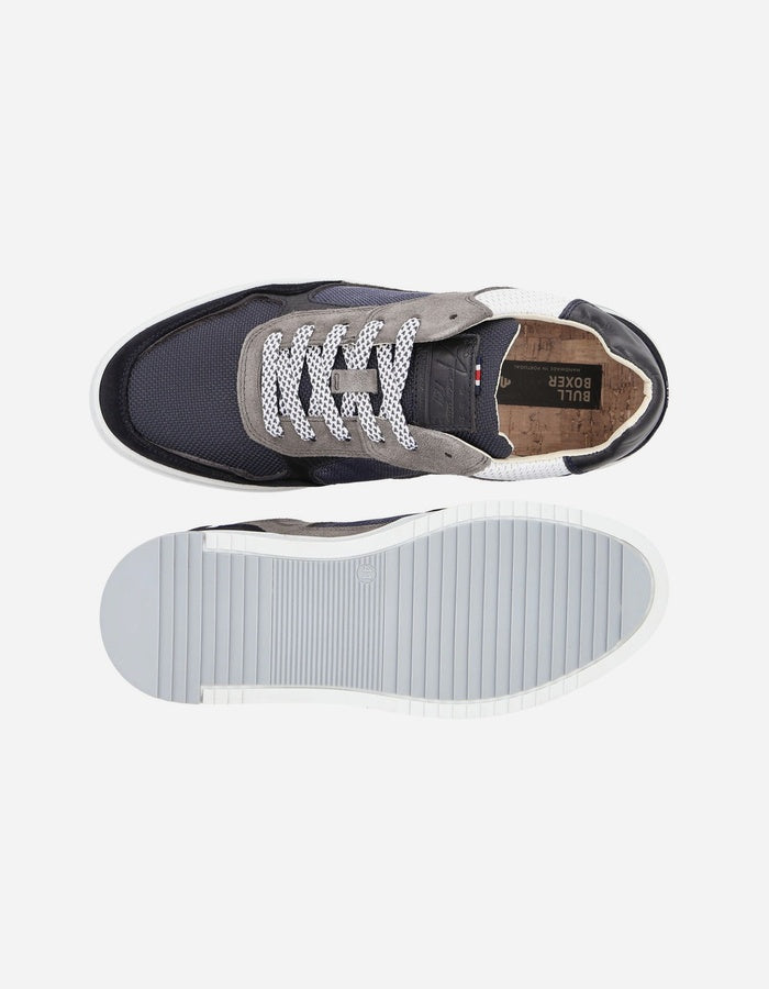 BULLBOXER ZAPATILLAS HOMBRE CUERO Y TEXTIL KAI-0-11 AZUL