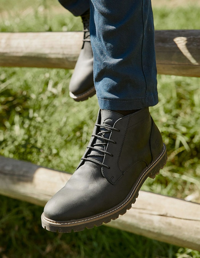 BOTINES HOMBRE CUERO KENSINGTON-6-02 NEGRO