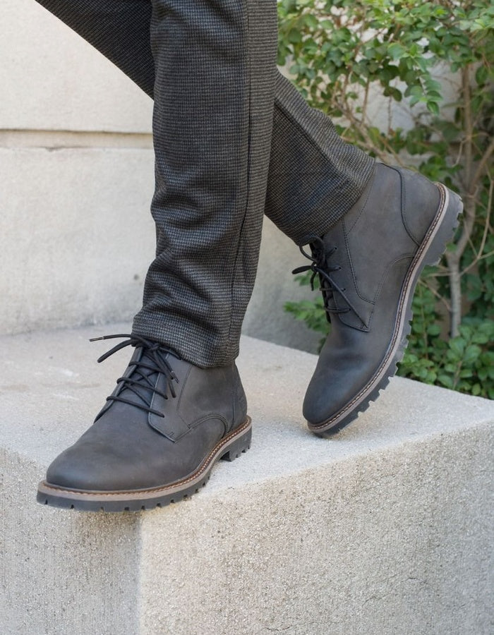 BOTINES HOMBRE CUERO KENSINGTON-6-02 NEGRO