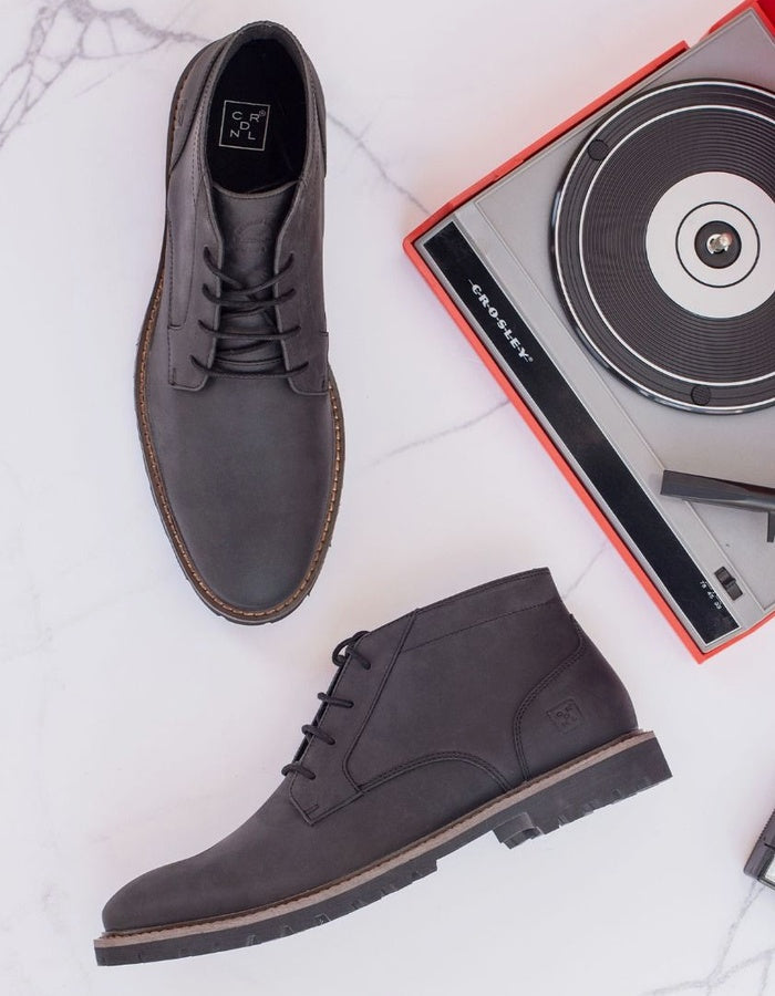 BOTINES HOMBRE CUERO KENSINGTON-6-02 NEGRO