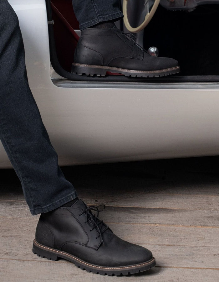 BOTINES HOMBRE CUERO KENSINGTON-6-02 NEGRO