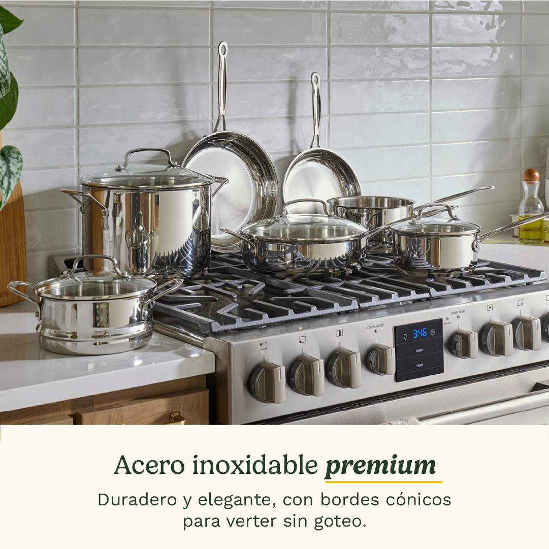 Set de Ollas de Acero Inoxidable de 11 piezas Chef ́s Classic