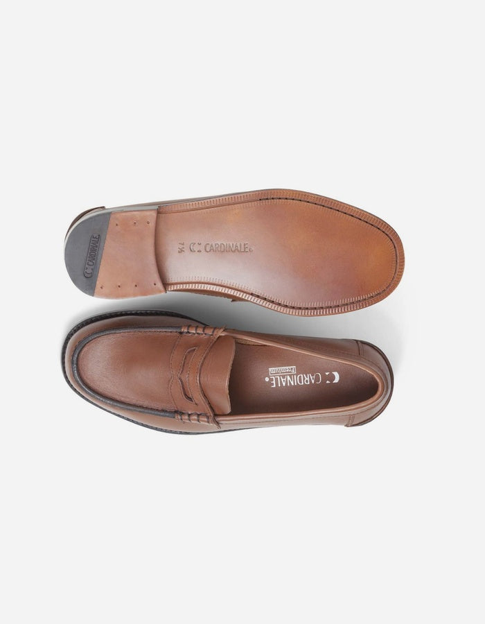 MOCASINES HOMBRE SUELA CUERO MOC ARG-5-77 BRANDY