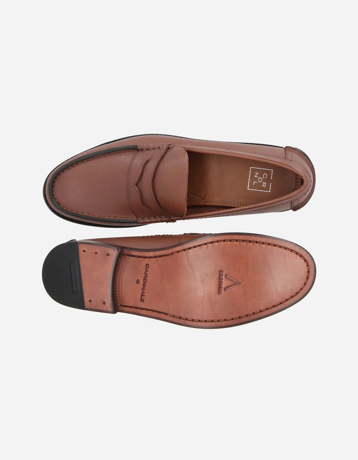 MOCASINES HOMBRE SUELA CUERO MOC ARG-5-77 BRANDY
