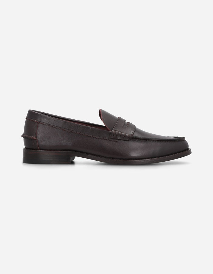 MOCASINES HOMBRE SUELA CUERO MOC ARG-5-77 BURDEOS