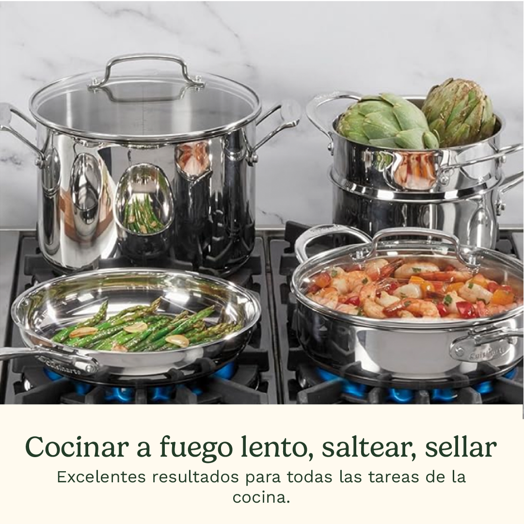 Set de Ollas de Acero Inoxidable de 11 piezas Chef ́s Classic