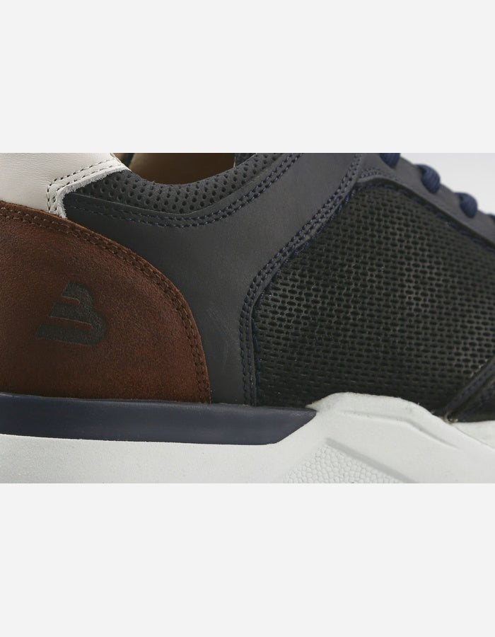 BULLBOXER ZAPATILLAS HOMBRE CUERO Y TEXTIL OMIS-0-73 AZUL