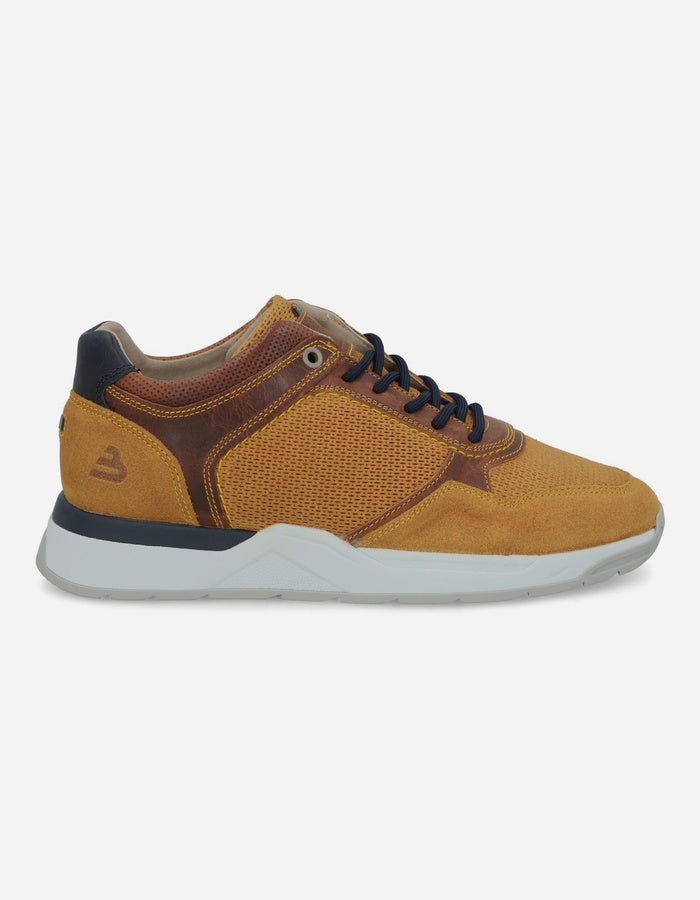 BULLBOXER ZAPATILLAS HOMBRE CUERO OMIS-0-73 MOSTAZA