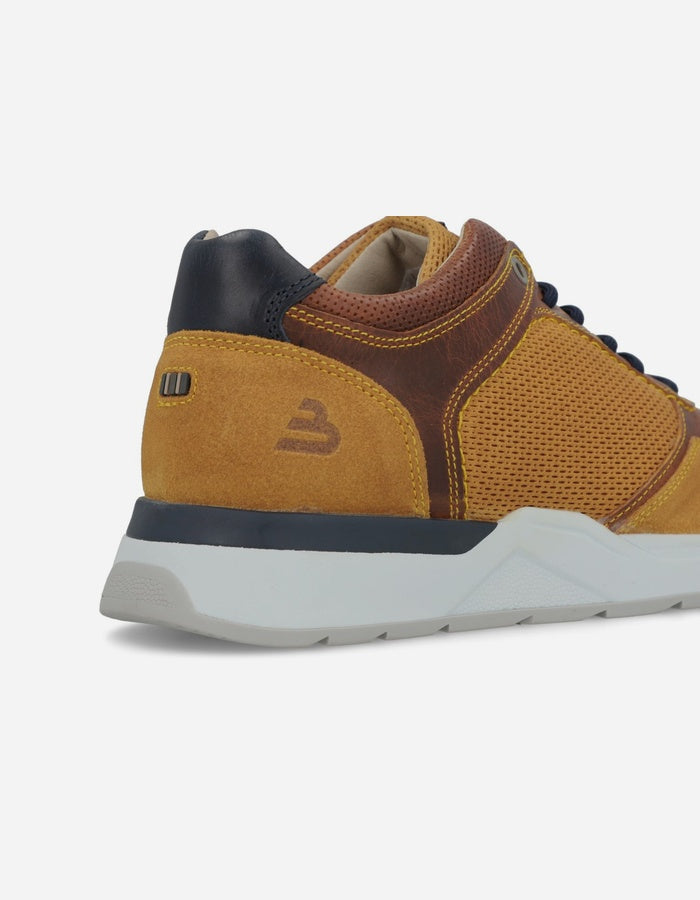 BULLBOXER ZAPATILLAS HOMBRE CUERO OMIS-0-73 MOSTAZA