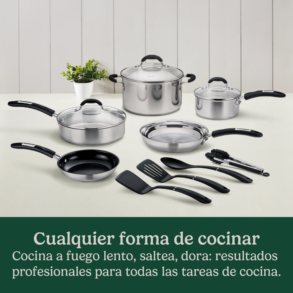 Bateria de Cocina de Acero Inoxidable 12 piezas