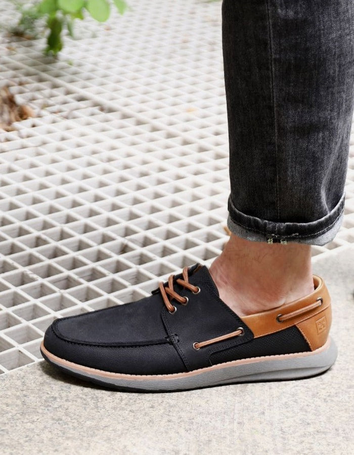 ZAPATOS HOMBRE CUERO RESTON-0-04 NEGRO