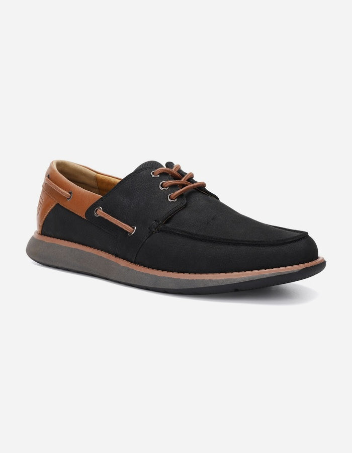ZAPATOS HOMBRE CUERO RESTON-0-04 NEGRO