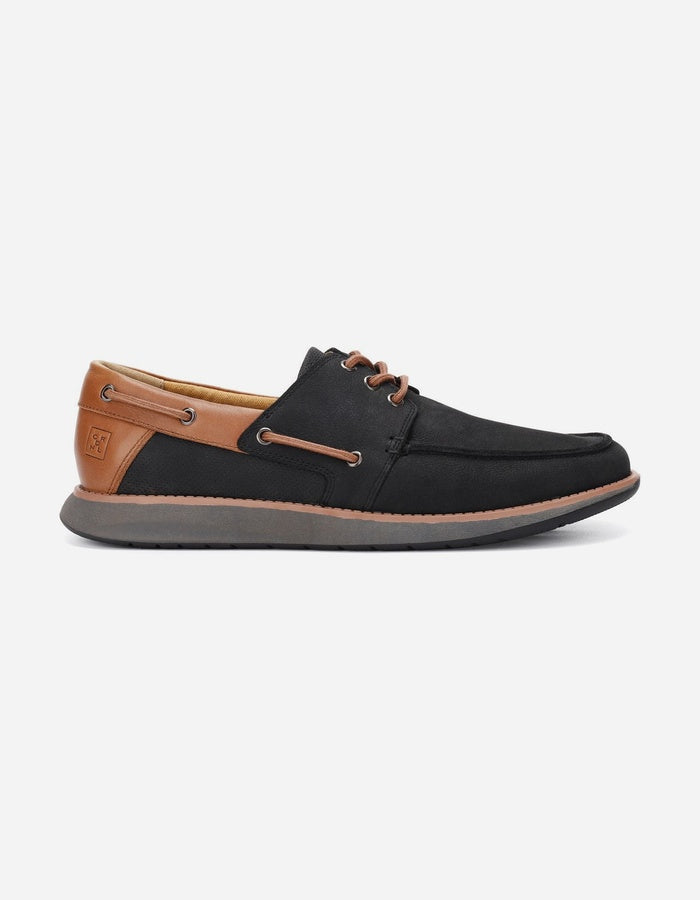 ZAPATOS HOMBRE CUERO RESTON-0-04 NEGRO