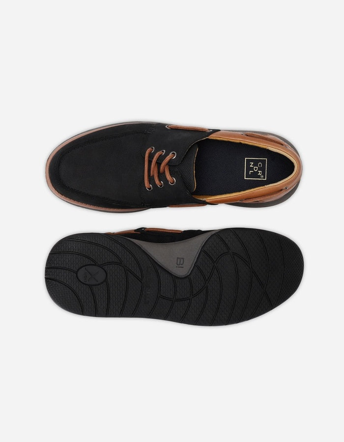 ZAPATOS HOMBRE CUERO RESTON-0-04 NEGRO