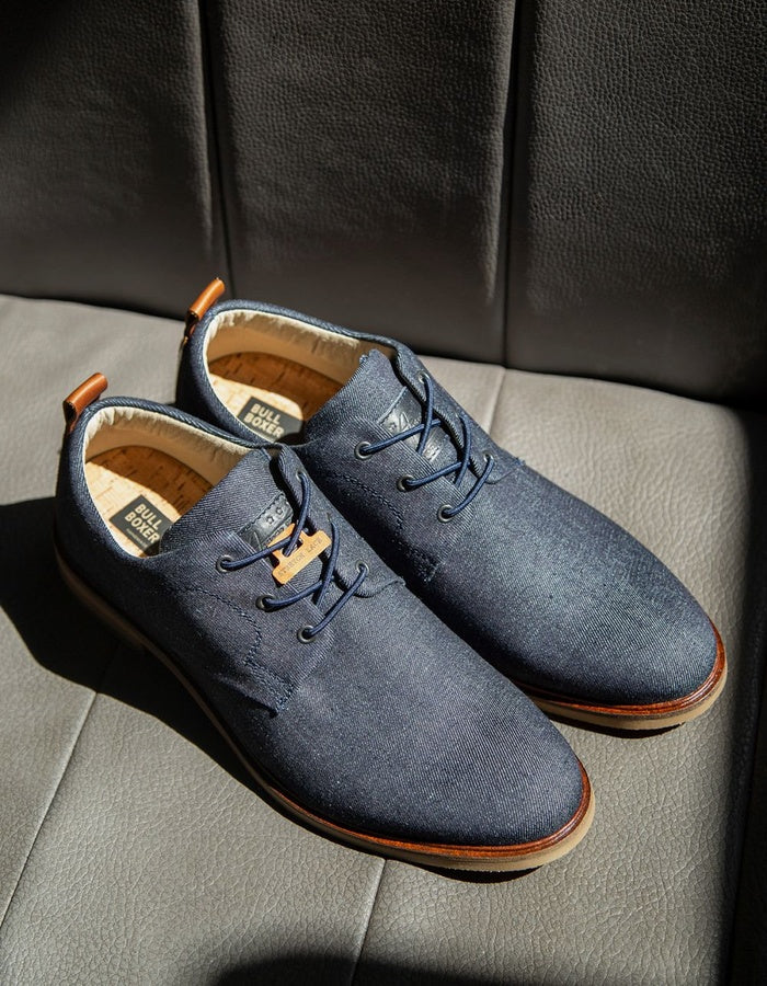 BULLBOXER ZAPATOS HOMBRE TEXTIL CORDONES ELASTICADOS SAMOBOR-0-05 AZUL