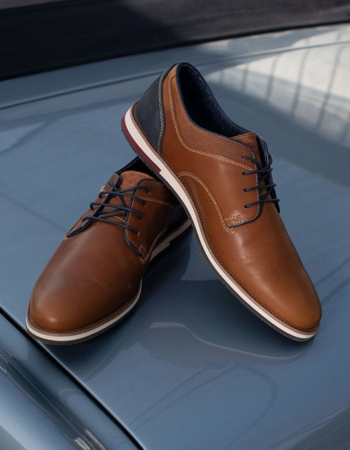 ZAPATOS HOMBRE CUERO SHELFORD-0-04 BRANDY