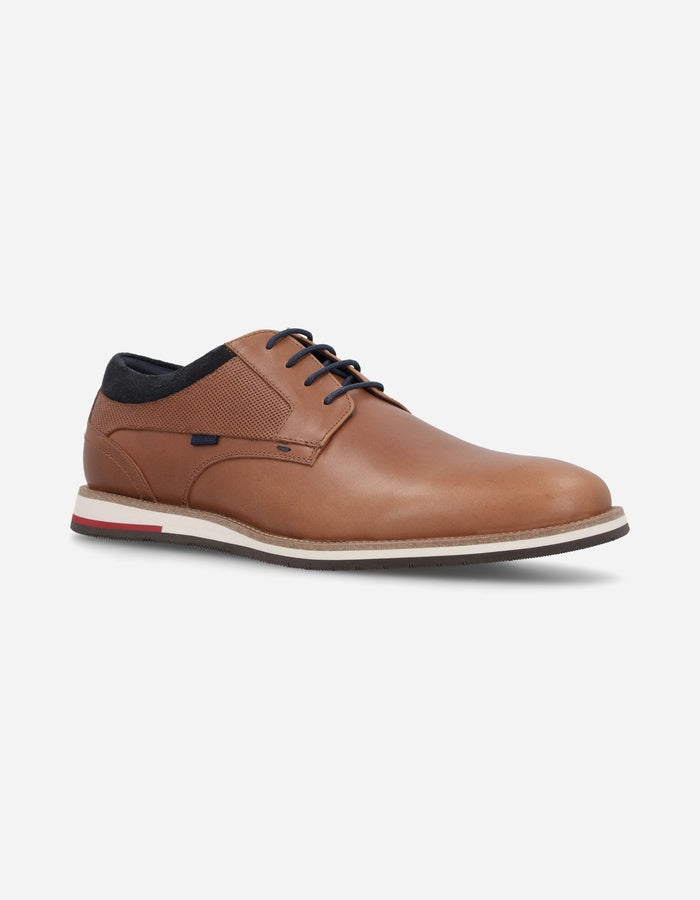 ZAPATOS HOMBRE CUERO SHELFORD-0-06 BRANDY