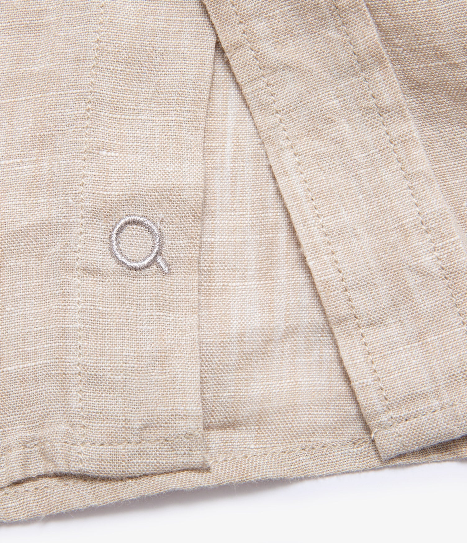 Camisa Hombre Lino Saonna M/Larga Beige