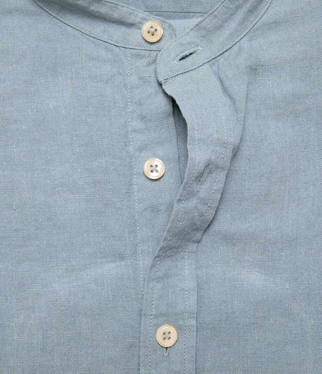 Camisa Hombre Lino Saonna M/Larga Verde Agua