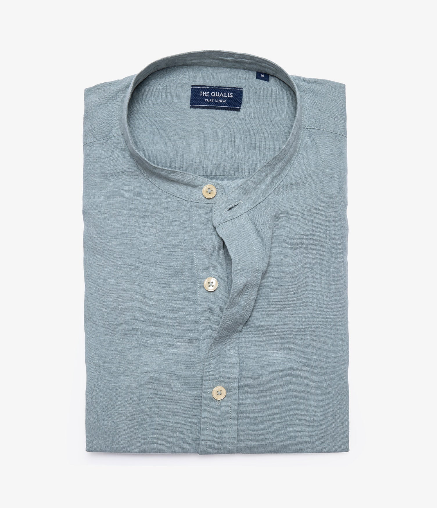 Camisa Hombre Lino Saonna M/Larga Verde Agua