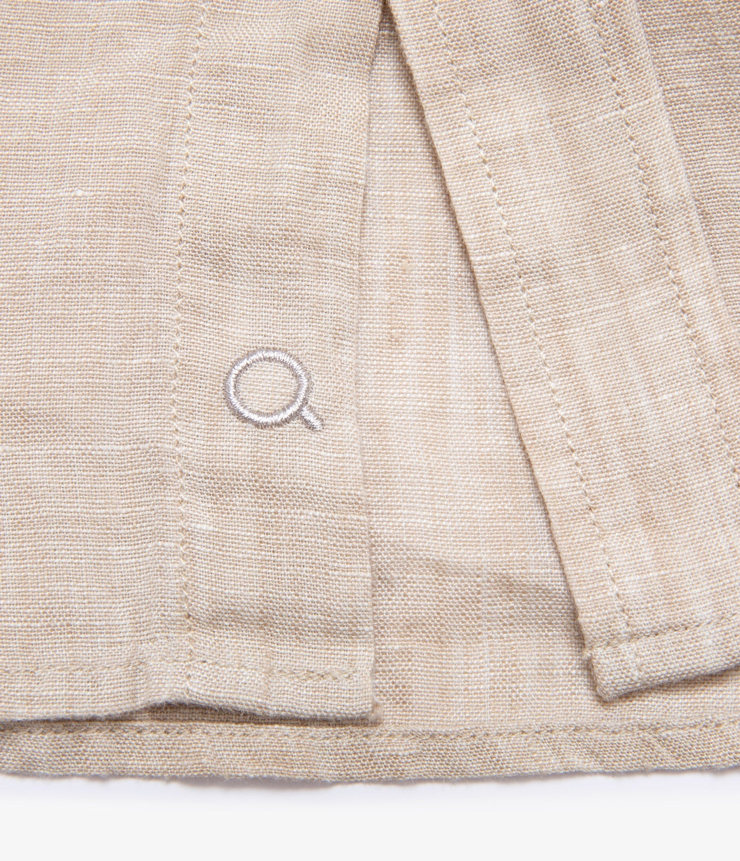 Camisa Hombre 100% Lino Saint Manga larga Beige