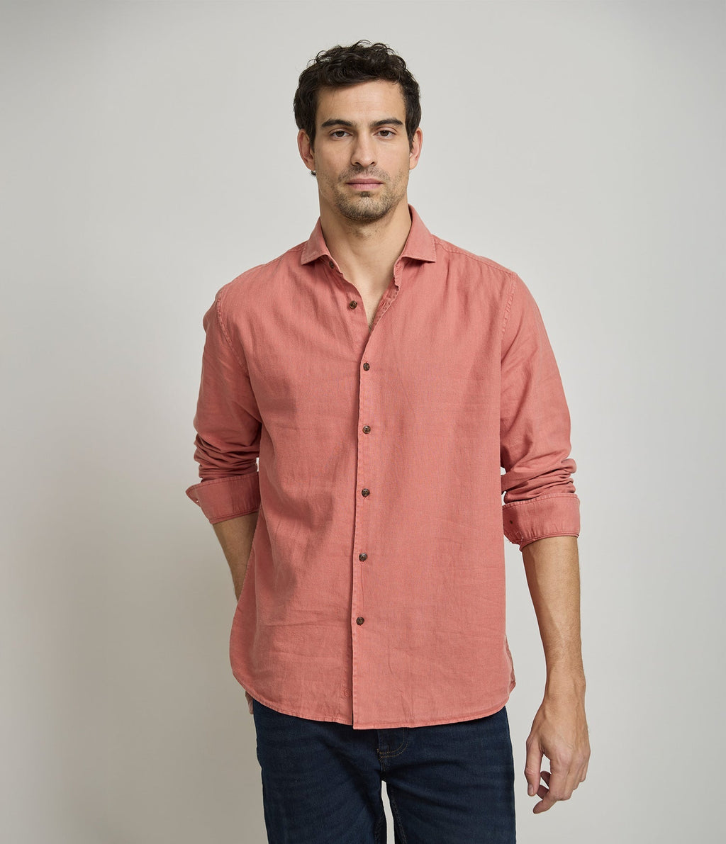 Camisa Hombre Silven M/Larga Terracota