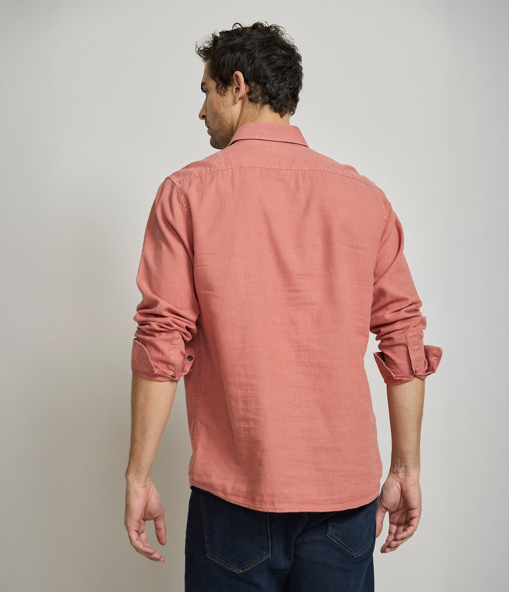 Camisa Hombre Silven M/Larga Terracota