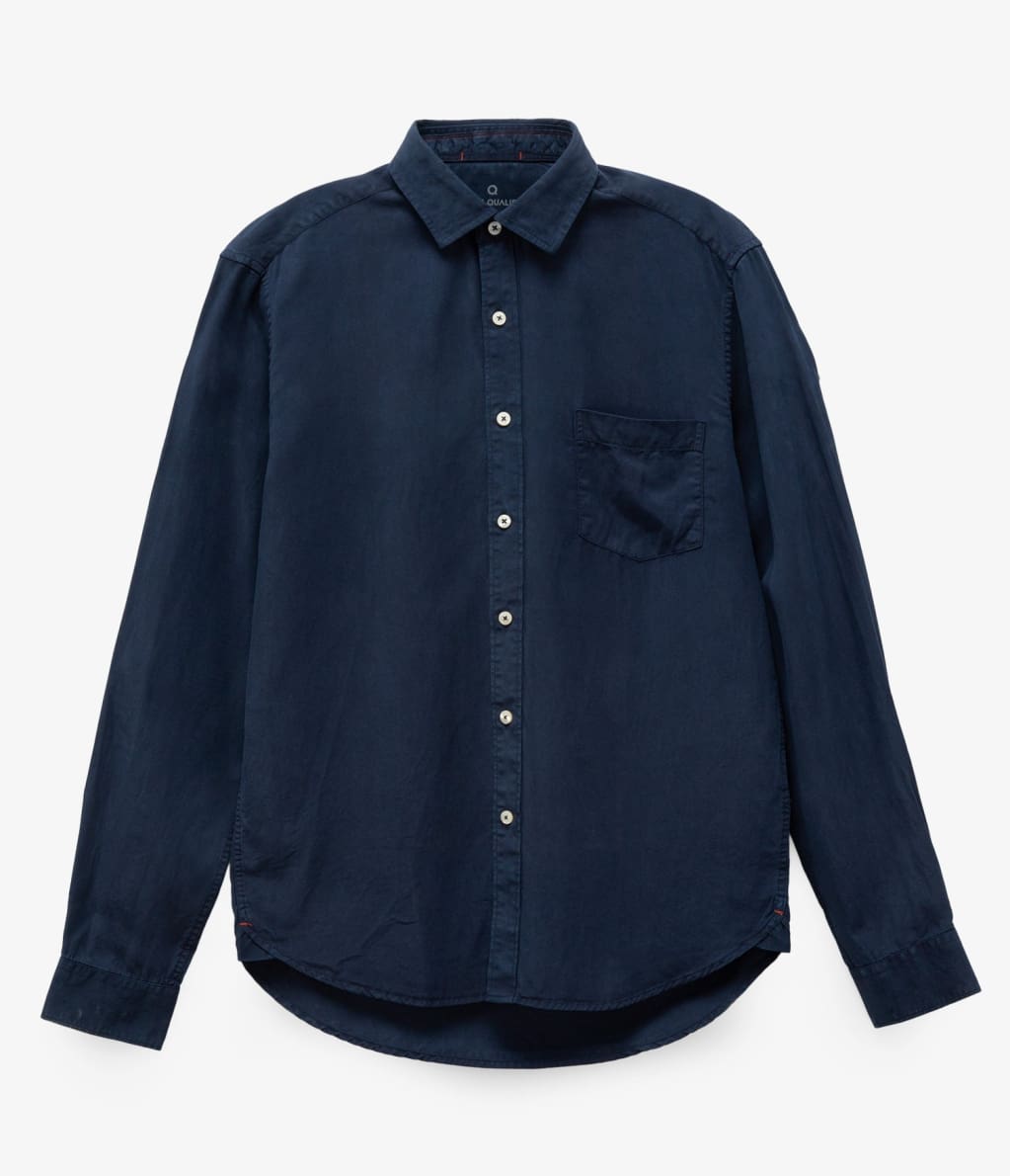 Camisa Hombre Lyocell Azul