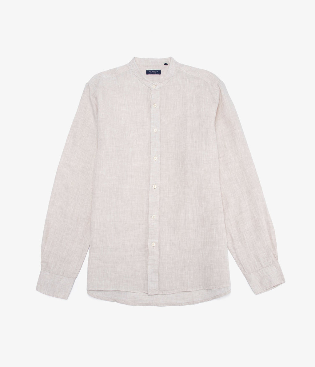 Camisa Hombre Lino Soria Beige