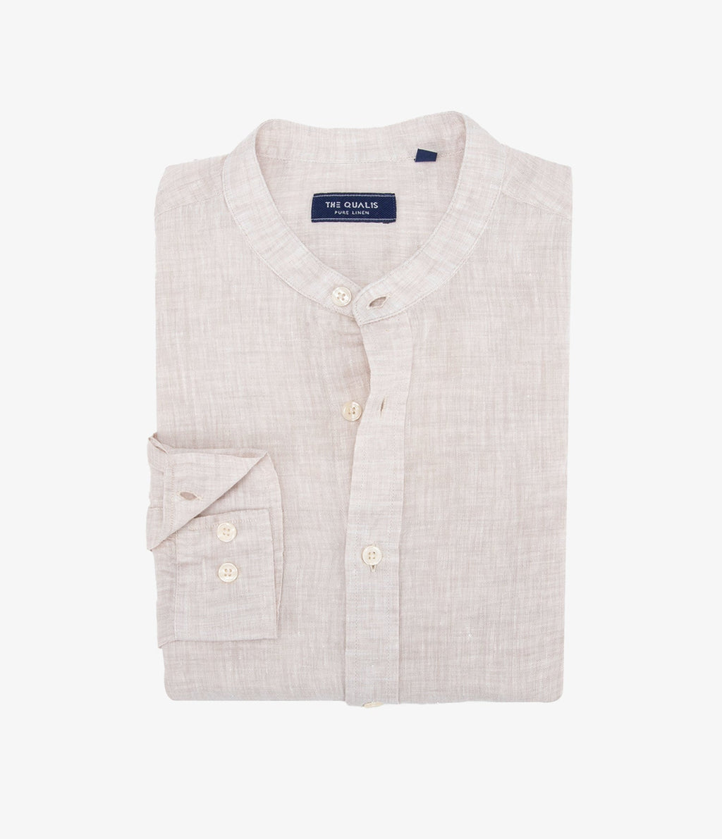 Camisa Hombre Lino Soria Beige
