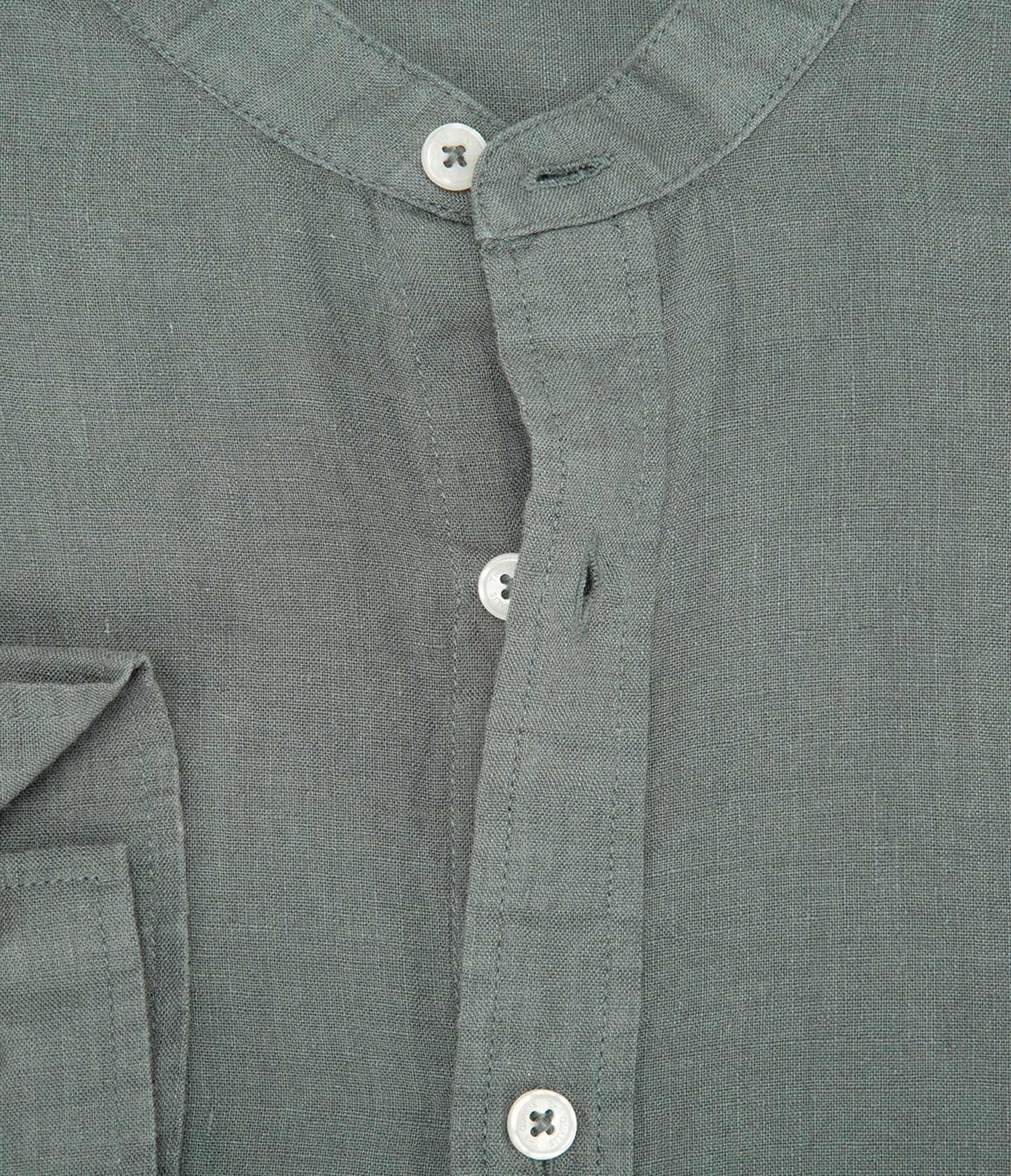Camisa Hombre Lino Soria Verde Oscuro
