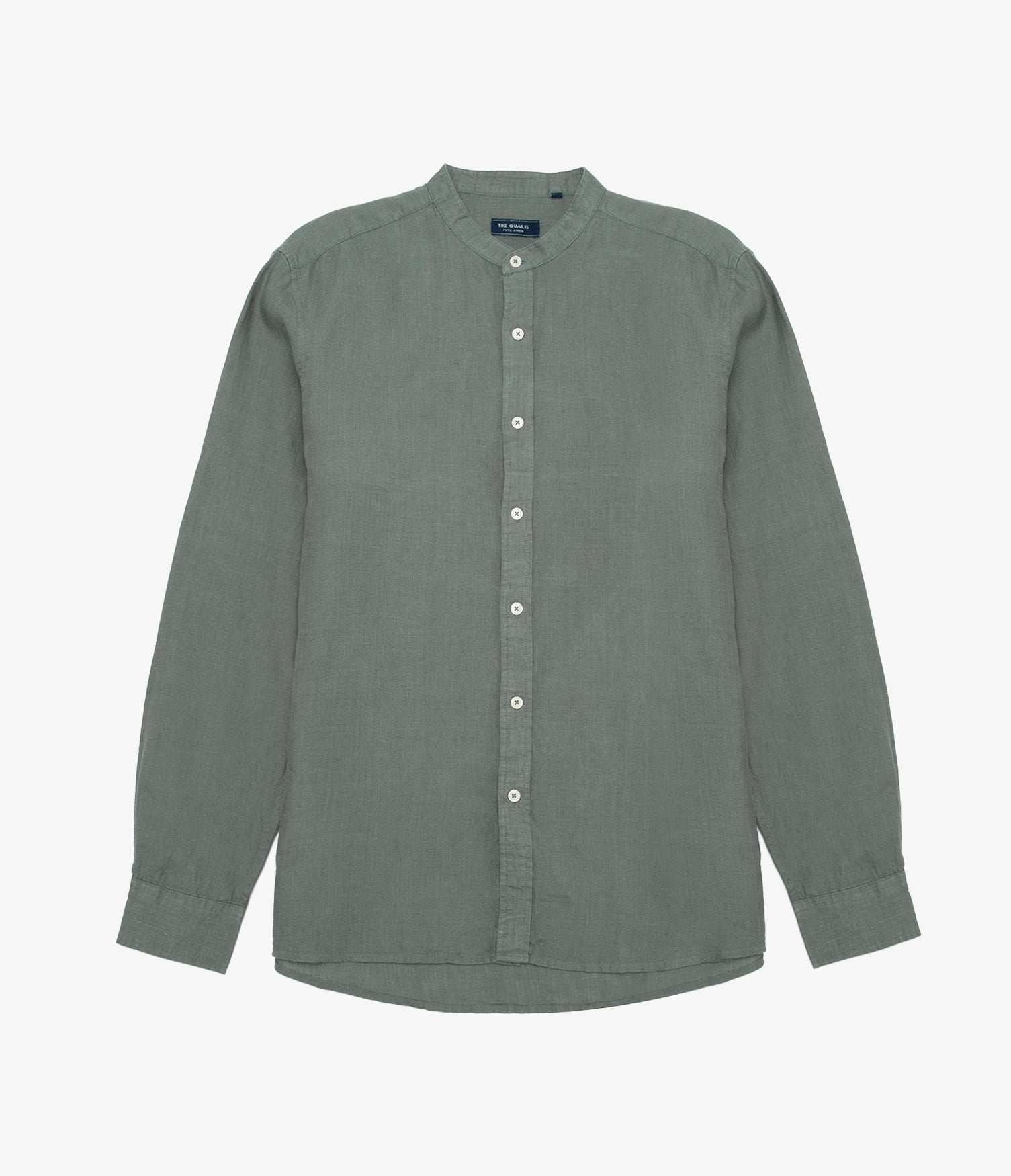 Camisa Hombre Lino Soria Verde Oscuro