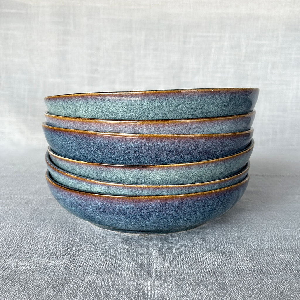 Set Vajilla 18 Piezas Cerámica Azul