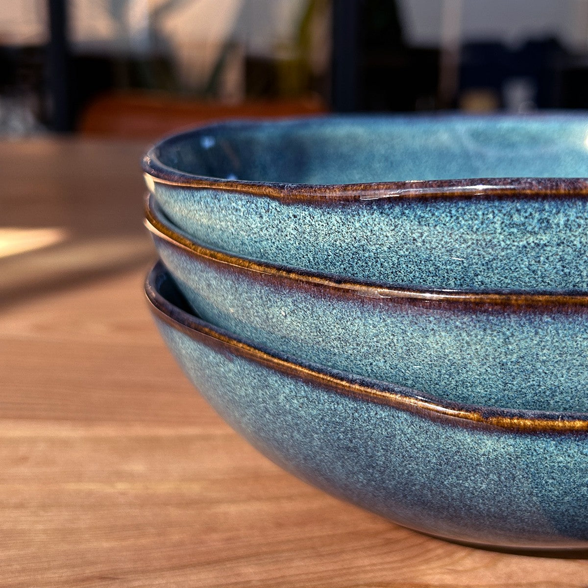 Set Vajilla 24 Piezas Cerámica Azul Línea Efes